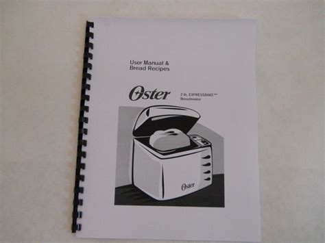 Oster Bread Maker 5812 Manual for Oster 5812