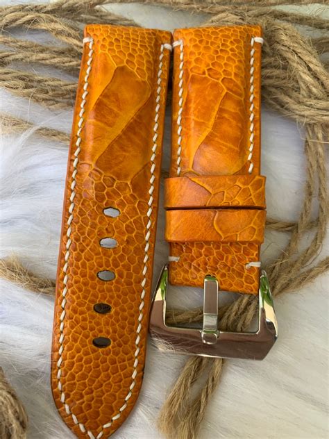 Ostrich Leg Leather Watch Strap - Etsy New Zealand