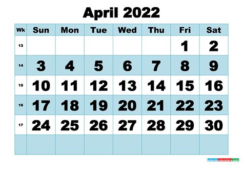 Otf April 2022 Calendar