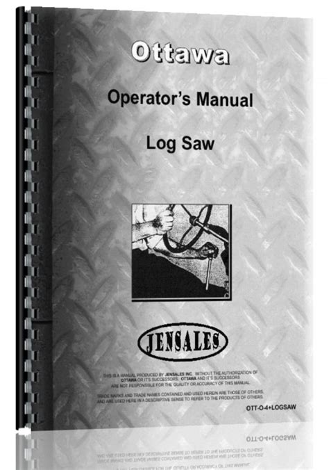 Ottawa 4 5 hp log saw operators manual 4 5 hp log saw. - Horse owners pocket guide the book.