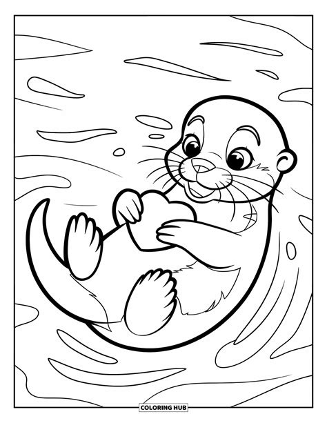 Otter Coloring Sheets