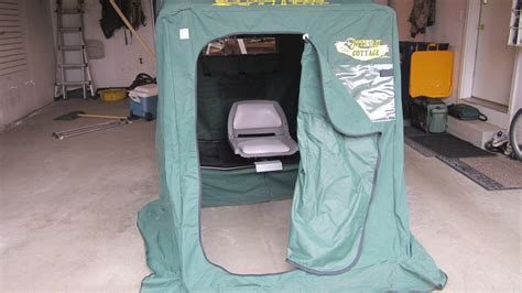 Otter fish house. The Otter Pro X-Over line was constructed to be the most durable, warm, and versatile shelter on the market. This flip over style thermal shelter is rich wit... 