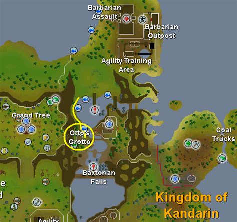 OSRS. Quests; Minigames/Achievements; Miniquests; Treasure Trails; RuneScape 3. ... Near Baxtorian Falls at Otto's Grotto. Quest: None. Examine Information: A wise barbarian, apparently. He still looks like a thug. Miscellaneous Information: Talk to Otto to begin Barbarian Training. This Data was submitted by: Atod, ilikedragonweps, fatso1311 ...