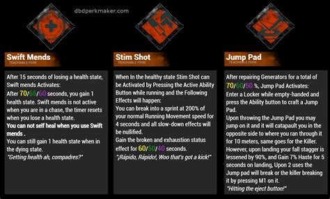 Whispers. Jolt. Hex: No One Escapes Death. Sloppy Butcher. All of the perks included in this build are general perks, meaning they either come by default with The Wraith or can be found in the Bloodweb of all killers without prestiging or reaching level 50. Whispers is the perfect tracking perk for Wraith, ensuring you know where survivors are .... 