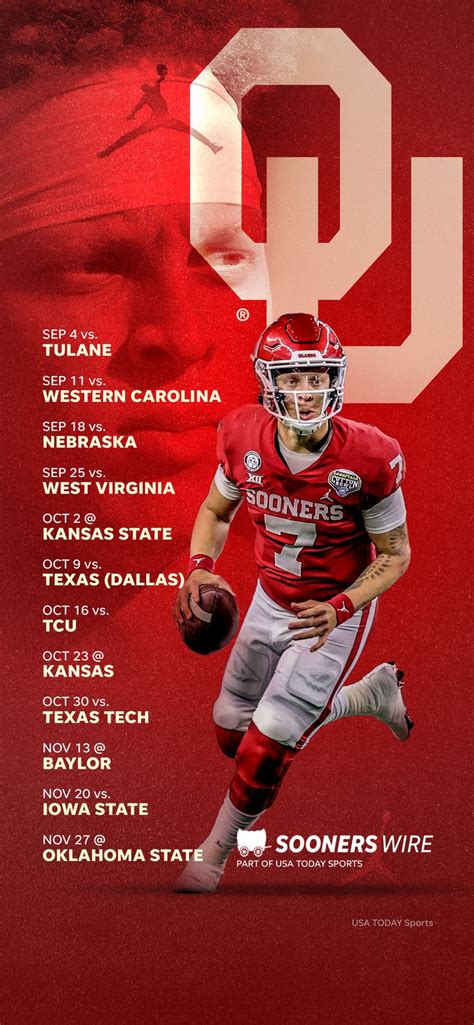 FUTURE Oklahoma Football Schedules. View the 2026 Oklahoma Football Schedule at FBSchedules.com. The Sooners football schedule includes opponents, date, time, and TV. . 