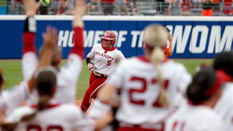 OU turned in back-to-back monster innings, flexing their offensive muscle in a 13-2, five-inning run-rule win over Northwestern at USA Softball Hall of Fame Stadium. The Sooners (55-2) will take on Texas — one of two teams to beat OU this season — at 2 p.m. Saturday. Northwestern (45-12) will play UCLA at 6 p.m. Friday in an elimination game.. 