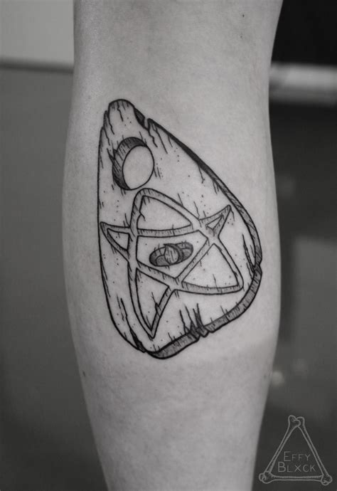 Ouija Planchette Lovecraft Tattoo / Blackwork Ouija tattoo, Sleeve