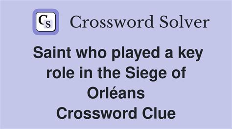 Our, in Orléans crossword clue