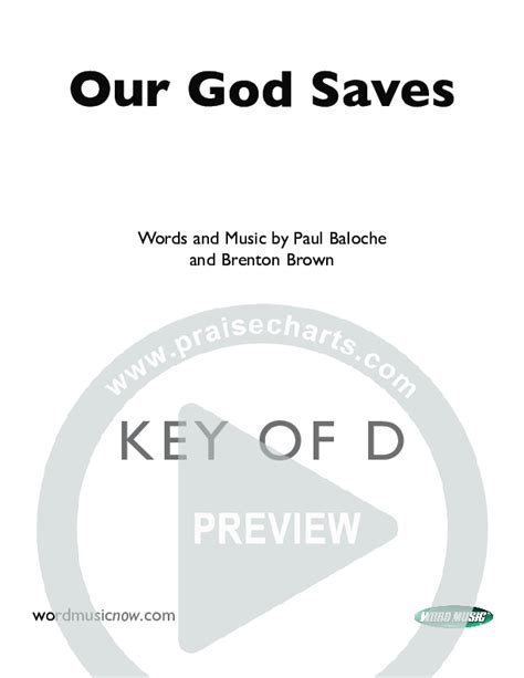 Our God Saves (Paul Baloche) - PraiseCharts