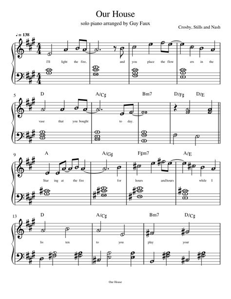 Our House Sheet music for Piano (Solo) Musescore.com