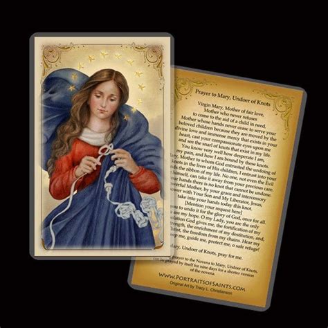 Our Lady Undoer of Knots Holy Card Holy cards, Prayer cards, Prayers