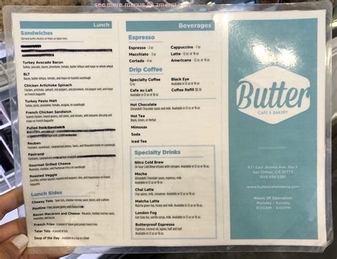 Our Menu - Butter