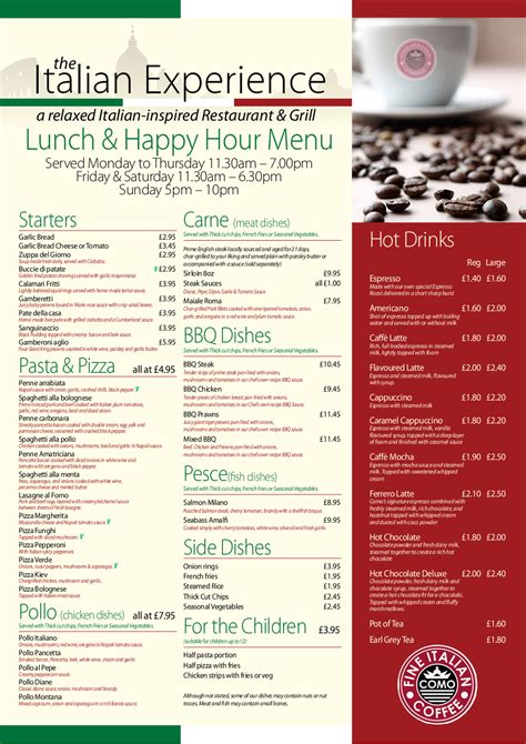 Our Menu - Martino