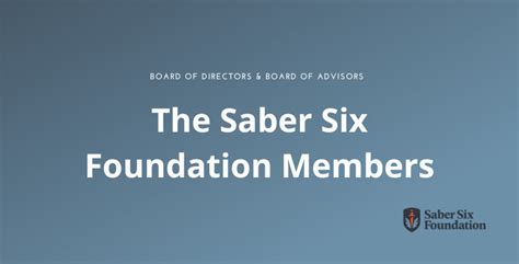 Our Team - Saber Six Foundation