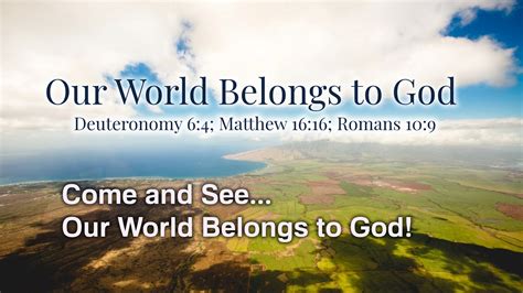 Our World Belongs to God Christian Reformed Church