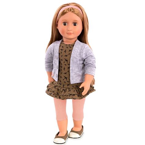 18-inch Fashion Doll. Our Generation 18-inch doll Nora is adventure-ready in her stylish outfit! She arrives wearing a sporty tracksuit with cute floral details and sparkly shoes. And she has a huggable soft body with lifelike features to delight doll fans during pretend play.