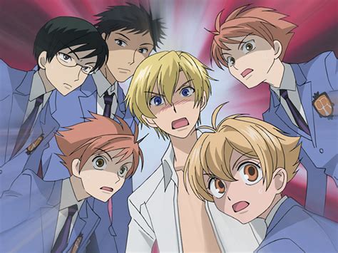 New student Haruhi stumbles on the Ouran High School Host Club, an all-male group that makes money by entertaining the girls of the school.. 