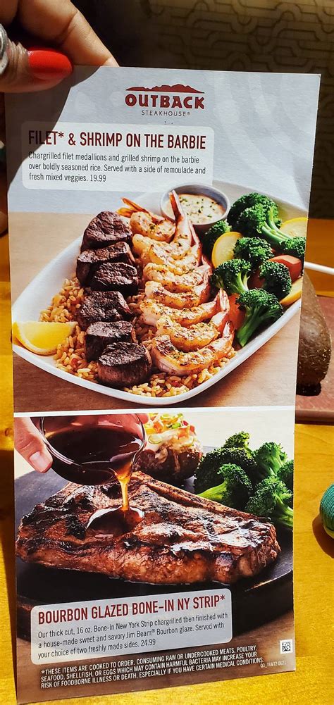 Outback steakhouse carmel. Mar 2, 2020 · Outback Steakhouse. Claimed. Review. Share. 72 reviews #99 of 174 Restaurants in Carmel ₹₹ - ₹₹₹ American Steakhouse Bar. 10220 North Michigan Road, Carmel, IN 46032 +1 317-872-4329 Website Menu. Closed now : See all hours. 