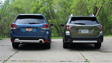 Outback vs forester. 106 posts · Joined 2021. #10 · Sep 4, 2021. Biggest difference between the two, from my experience (2018 models for both): Forester is taller, and has less cargo space (may look similar on paper, but the Forester cargo area is taller that the Outback but not as deep) Forester seating feels "higher", the Outback sits lower. 