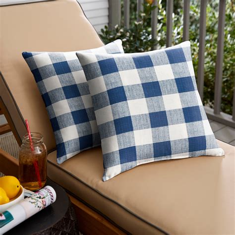 Outdoor Buffalo Plaid Pillows - Walmart