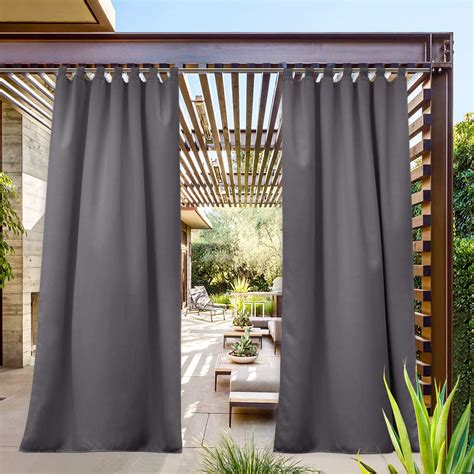 Outdoor curtains 108 inches long. Deconovo Full Blackout Curtains Linen Fabric, 108 inches Long 2 Panels, Grommet Top 100% Light Blocking Curtains, Noise Reducing Window Drapes for Boys Bedroom（Blue, 52 x 108 inch, 2 Panels） (4.7) 4.7 stars out of 204 reviews 204 reviews 