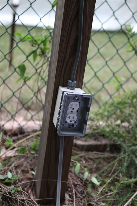 Outdoor electrical outlet post.  Find sturdy, low-profile options in various col...