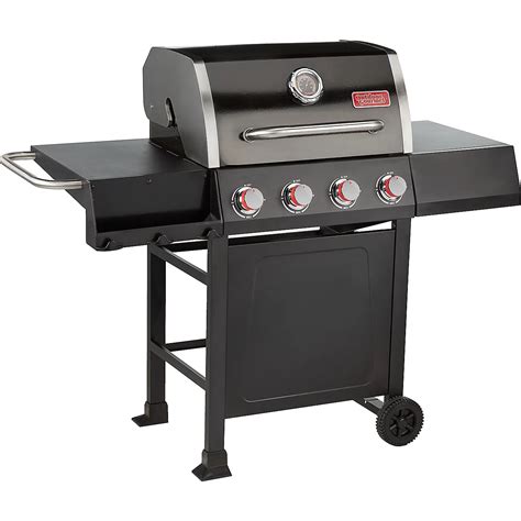 Outdoor gourmet 4-burner gas grill. Royal Gourmet 4-Burner Propane Gas Grill with Side Burner has a total of 60000 BTUs (each 12000 BTUs with a side burner) output. Featuring 453 square inch porcelain … 