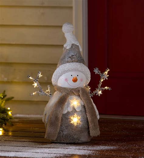 Amazon.com: Outdoor Snowman Lighted, Pop-Up Snowman Outdoor Yard Christmas Decorations Prelit 100 Lights, Collapsible Lighted Snowmen Wears Blue Scarf and Holds Light Up Gift Box for Home Porch Yard Décor-Blue : Patio, Lawn & Garden. Outdoor lighted snowman