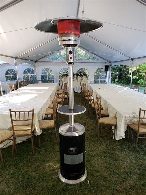 Outdoor party heater rental. Direct fired heaters are the most efficient type of temporary heat but cannot be used in enclosed areas. Electric heaters can be used nearly anywhere you desire, provided you have the power. We offer units that operate on 208V, 220V, 240V, and 480V. Specify 1 Phase or 3 Phase. Some more types of temporary heaters we offer include: 