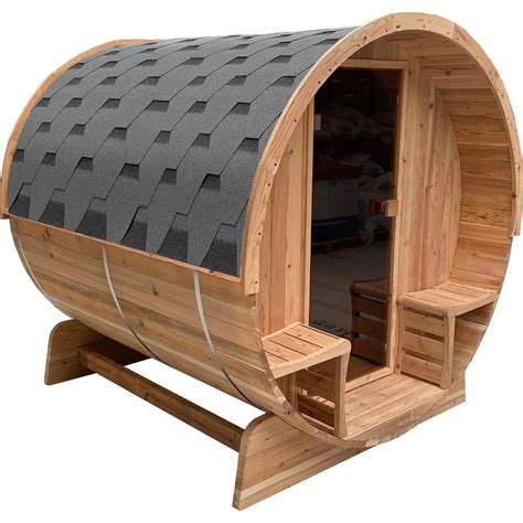Outdoor steam sauna. Just put the panels up and lock them into place. Smartmak® Outdoor Barrel Sauna（3-4 Person）Nature 4. Mary C. 11/26/2023. I don’t sweat easily generally speaking, so it is a must for me & my daughter. I love it. Smartmak® 7' × 8' Oversized Panoramic View Barrel sauna, for 6-8 people Nature 2. Smartmakshop. 11/20/2023. 