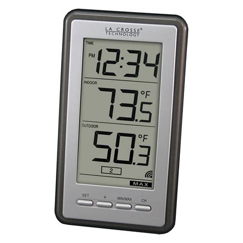 Outdoor thermometers at walmart. La Crosse Indoor/Outdoor Thermometer with Humidity Reader. Model # 90257-001 SKU # 1000162703. (3) $10. 98 / each. Not Available for Delivery. 0 at Check Nearby Stores. Compare. 