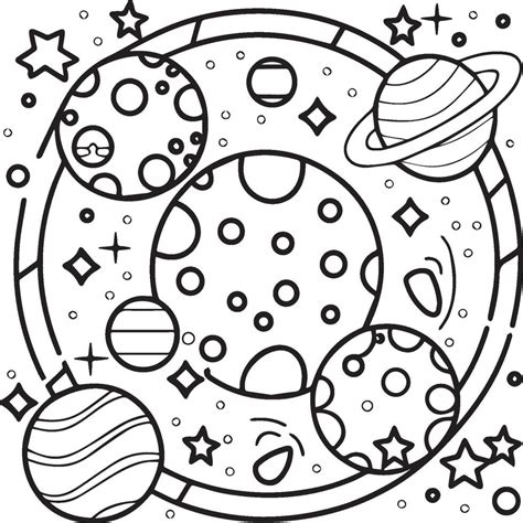 Outerspace Coloring Page