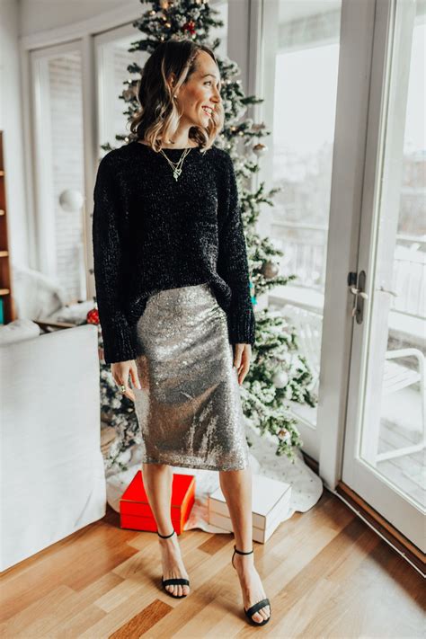Outfit for holiday work party. Verdusa Elegant High Waist Satin Midi Skirt. $31.99. Buy Now. 03/08/2024 03:22 pm GMT. This festive outfit can elegantly elevate your dress code, making you the trendsetter of the party season. A satin midi skirt, paired with a fitted top, creates a sleek silhouette that you’ll love to walk into the party in. 