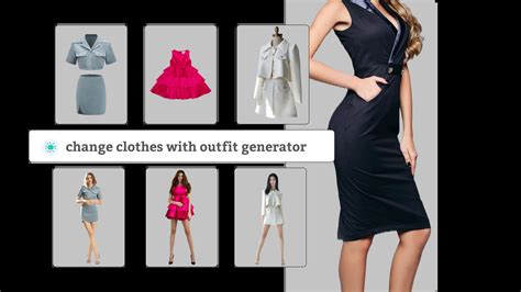 Outfit generator app.  All online and instant.  Try free.  Clothes swap AI and ...