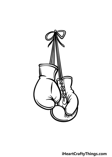 Outline Boxing Gloves Drawing