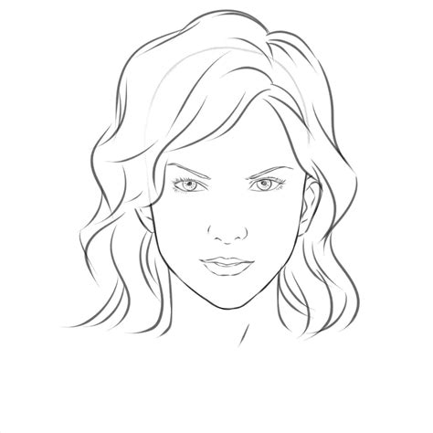 Outline For Drawing A Face