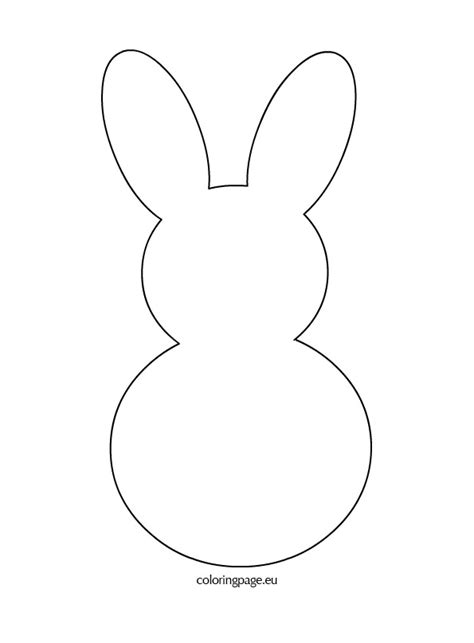 Outline Of Bunny Printable