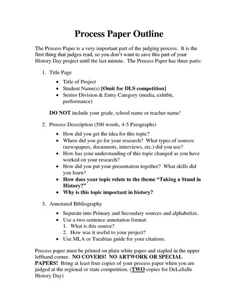 Outline Paper Process