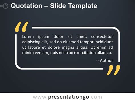 Outlined Quotation for PowerPoint and Google Slides