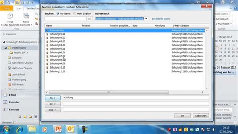 Outlook - Externe Kontakte in globaler Adressliste - YouTube