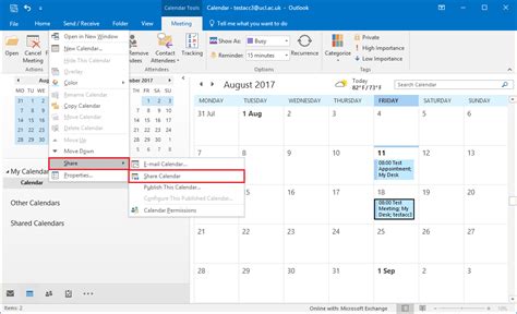 Outlook Shared Calendar With External User