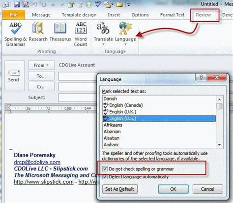 Outlook Signatures and Spell Check - Slipstick Systems