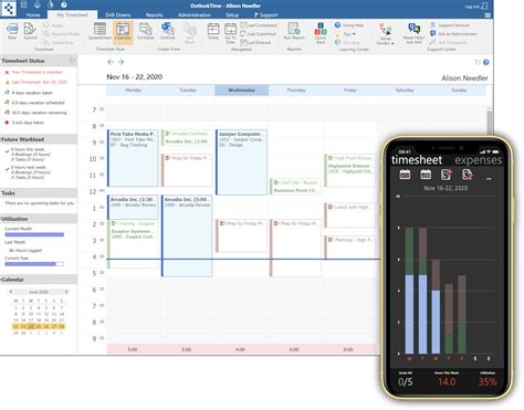 Outlook Time Tracking Timewatch