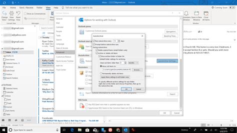 Outlook online archive missing emails.  Auto-archive, sending and receiving a ver...