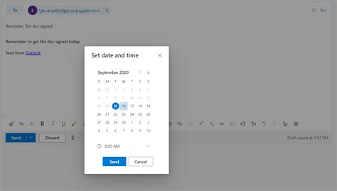 Outlook.com now lets you schedule emails for a later date