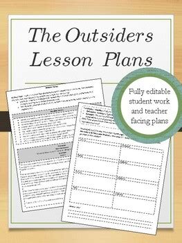 Outsiders Lesson Plans Core Curriculum 6th Grade