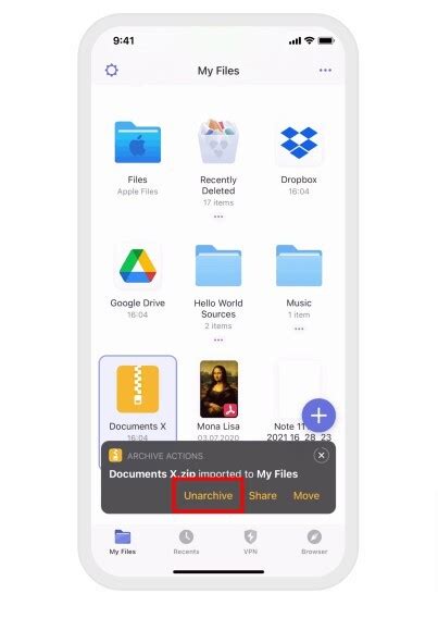Ouvrir fichier zip sous android emulator.  - Il est normal que le fichi...