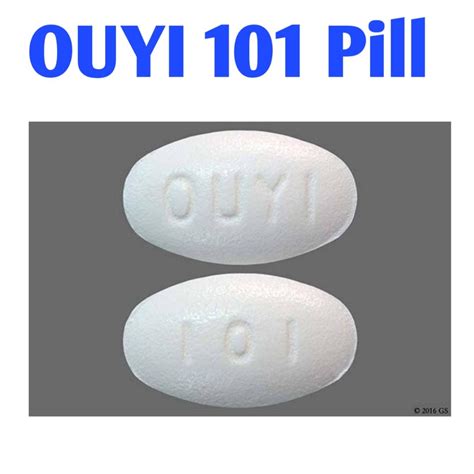 Pill Imprint OUYI 101 This white elliptical / oval pill with imprint OUYI 101 on it has been identified as: Tramadol 50 mg. This medicine is known as tramadol.. 