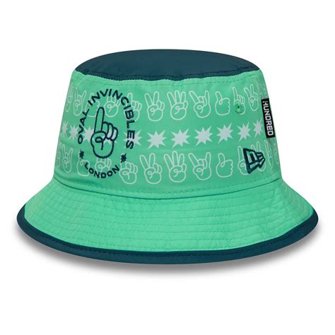 Oval Invincibles The Hundred Print Green Bucket Hat