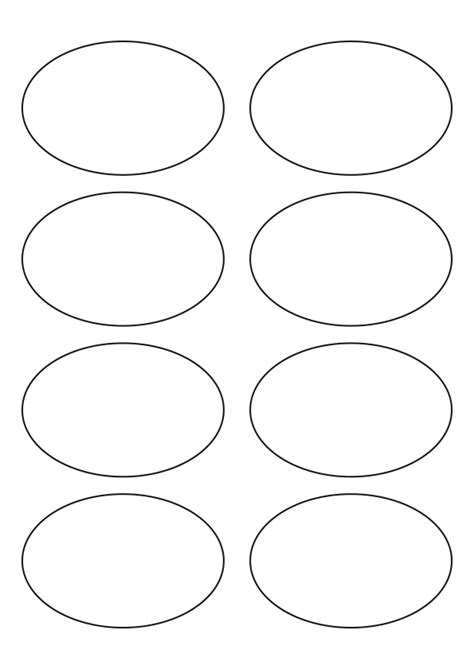 Oval Label Template